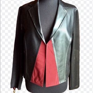 Adore Faux Leather and Sheer Jacket